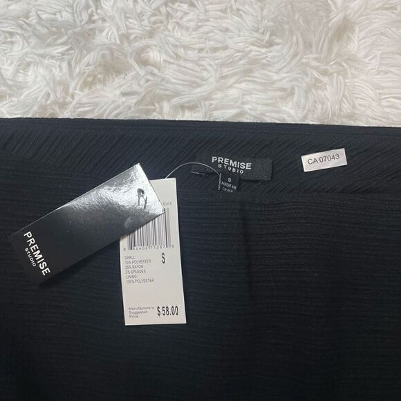 Premise Studio Black Pencil Straight Skirt Size Small Stretch New with Tag - Picture 7 of 8